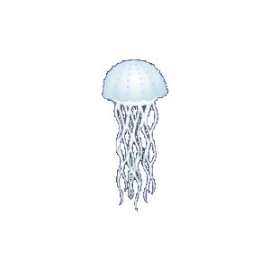 Glowing White Jellyfish